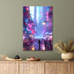 Neon City By Night Print 100% Australian Made 40x60cm Stretched Canvas Ready to Hang