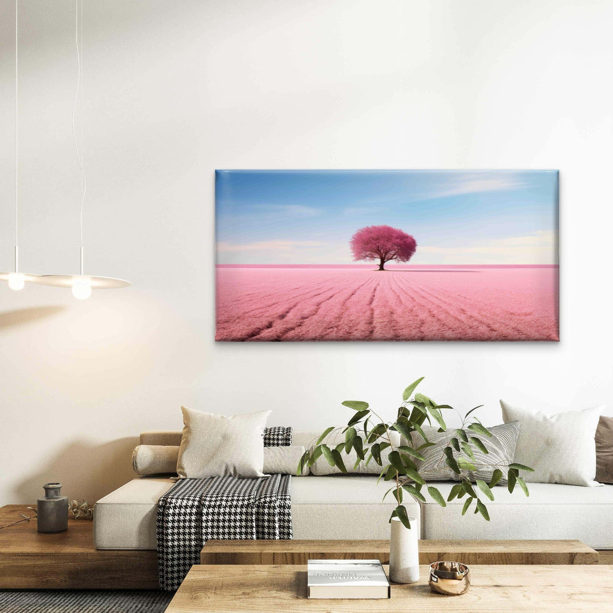 Blush Of The Horizon Wall Art Canvas Office Home Room Framed 120x60cm
