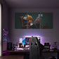 3pcs Sea Parrot in Black Suit with Orange Gloves Metal Print Ready to Hang Art
