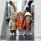 Playful Feline Trio in Coats Print 100% Australian Made 40x60cm Stretched Canvas Ready to Hang