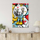 Graffiti Comic Cartoon Figure Sitting on Top of Luggage Print 100% Australian Made 40x60cm Stretched Canvas Ready to Hang