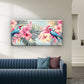 Paradise Blue Bird Hibiscus Wall Art Canvas Office Home Room Framed 120x60cm
