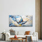 Abstract Painting of an Ocean Wall Art Canvas Office Home Room Framed 80x45cm