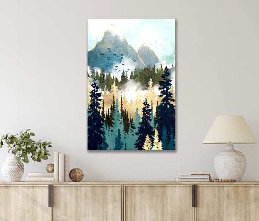 Mountainous Landscape Print 100% Australian Made 40x60cm Stretched Canvas Ready to Hang
