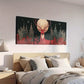 3pcs Elegant Red-Nosed Deer with Snowy Forest & Starry Night Metal Print Ready to Hang Art