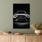 Sleek Lines of The Black Sports Car Gleam in The Darkness Print 100% Australian Made 40x60cm Stretched Canvas Ready to Hang