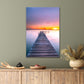 Pier Over The Ocean By Sunrise Print 100% Australian Made 40x60cm Stretched Canvas Ready to Hang