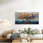 Vibrant Tree of Life Wall Art Canvas Office Home Room Framed 80x45cm
