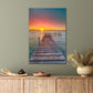 Pier By A Sunset Print 100% Australian Made 40x60cm Stretched Canvas Ready to Hang