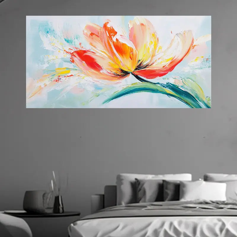 Fashion Theme Oversized Abstract Floral Wall Art wall canvas office home room framed 120x60cm