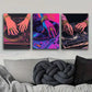 3pcs Featuring a Close-Up of Hands on a Turntable Metal Print Ready to Hang Art