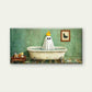 Yellow Duck & Friendly in Bath Wall Art Canvas Office Home Room Framed 80x45cm