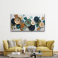 Modern Abstract Ceramic Wall Art Canvas Office Home Room Framed 80x45cm