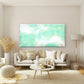 Mint Marble Gold Vein Wall Art Canvas Office Home Room Framed 80x45cm