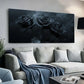 Black Rose wall canvas office home room framed 120x60cm