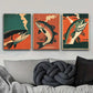 3pcs Rainbow Trout Smoke Metal Print Ready to Hang Art