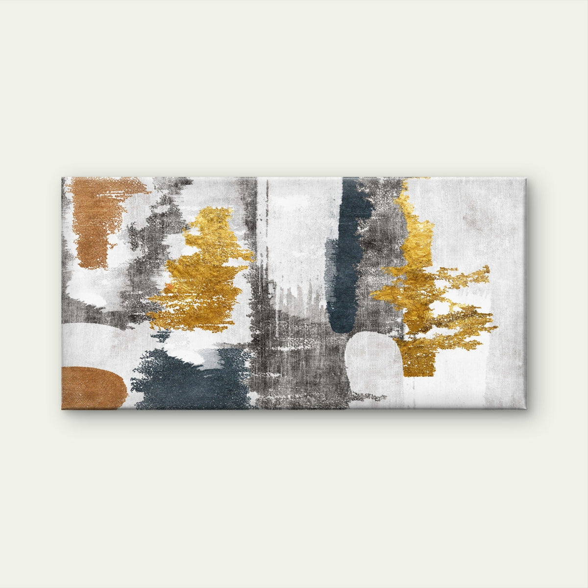 Gold Leaf Texture Canvas Wall Art Canvas Office Home Room Framed 120x60cm