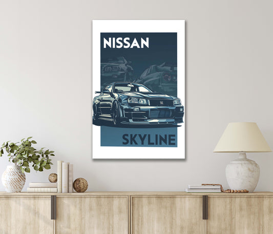 The Iconic Sports Car Takes Center Stage in Stunning Design Print 100% Australian Made 40x60cm Stretched Canvas Ready to Hang