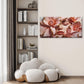 Woman Pink Flower Gold Foil Wall Art Canvas Office Home Room Framed 120x60cm
