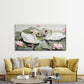 Lotus Swan Vintage-Style Wall Art Canvas Office Home Room Framed 120x60cm