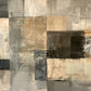 Neutral Grey Beige Geometric Mosaic Block Abstract Wall Art Canvas Office Home Framed 120x60cm