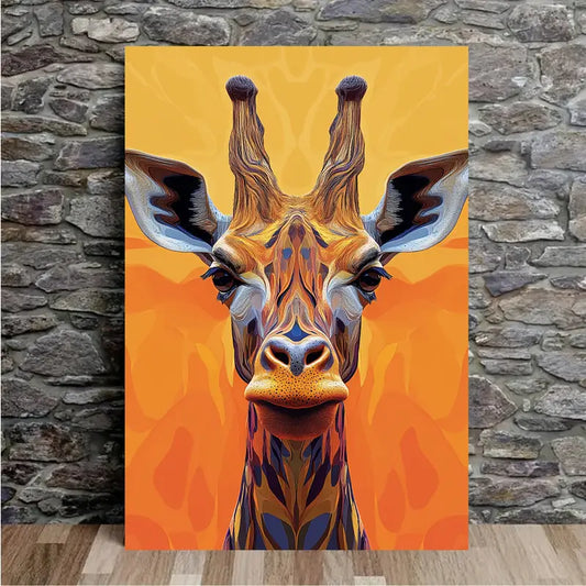 Giraffee Face Abstract Art Print 100% Australian Made 40x60cm Stretched Canvas Ready to Hang