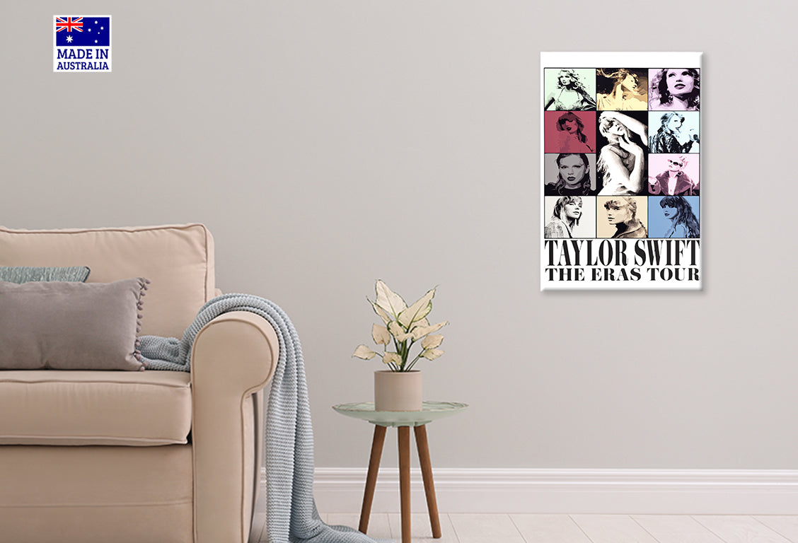 Pop Singer Collage Taylor Art Print 100% Australian Made 40x60cm Stretched Canvas Ready to Hang