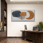 Modern Blue Gold Geometry Wall Art Canvas Office Home Room Framed 120x60cm