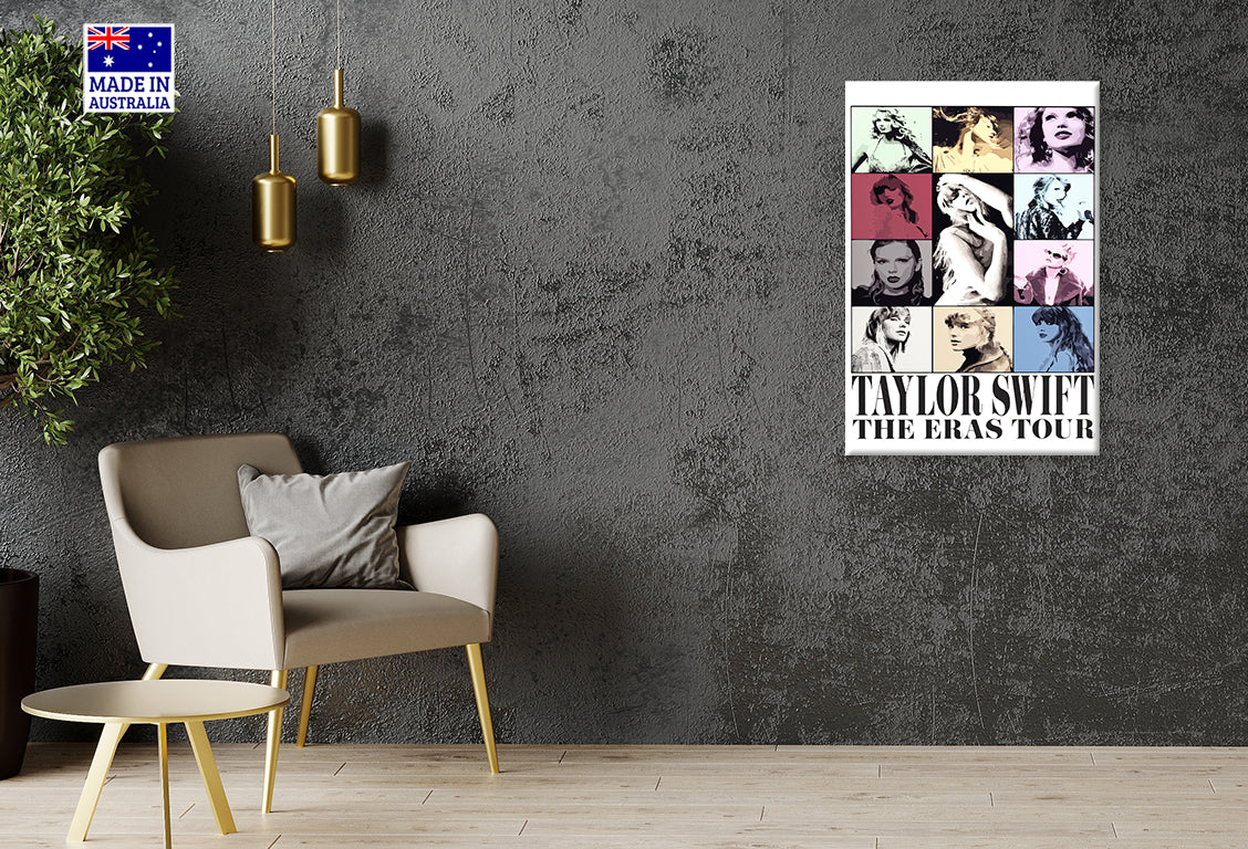 Pop Singer Collage Taylor Art Print 100% Australian Made 40x60cm Stretched Canvas Ready to Hang