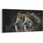 African Wild Animal Rustic Wildlife Lion Wall Art canvas office home room framed 120x60cm