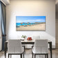 Sunny European Resort Beach Wall Art Canvas Office Home Room Framed 120x60cm