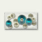 Abstract Blue And Golden Circle Wall Art Canvas Office Home Room Framed 80x45cm