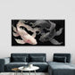 Koi Fish with Translucent Fin Wall Art Canvas Office Home Room Framed 80x45cm