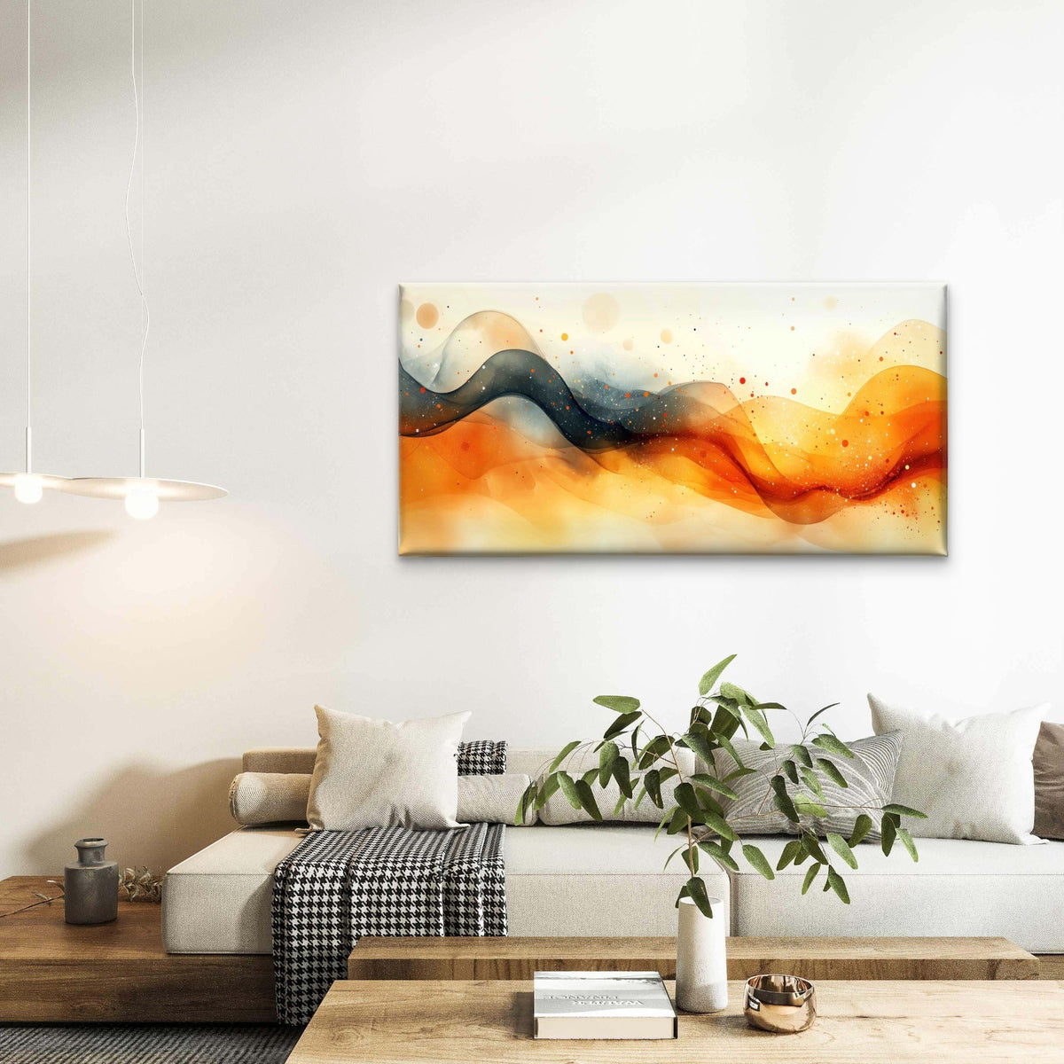Abstract Colorful Wave Design Wall Art Canvas Office Home Room Framed 120x60cm