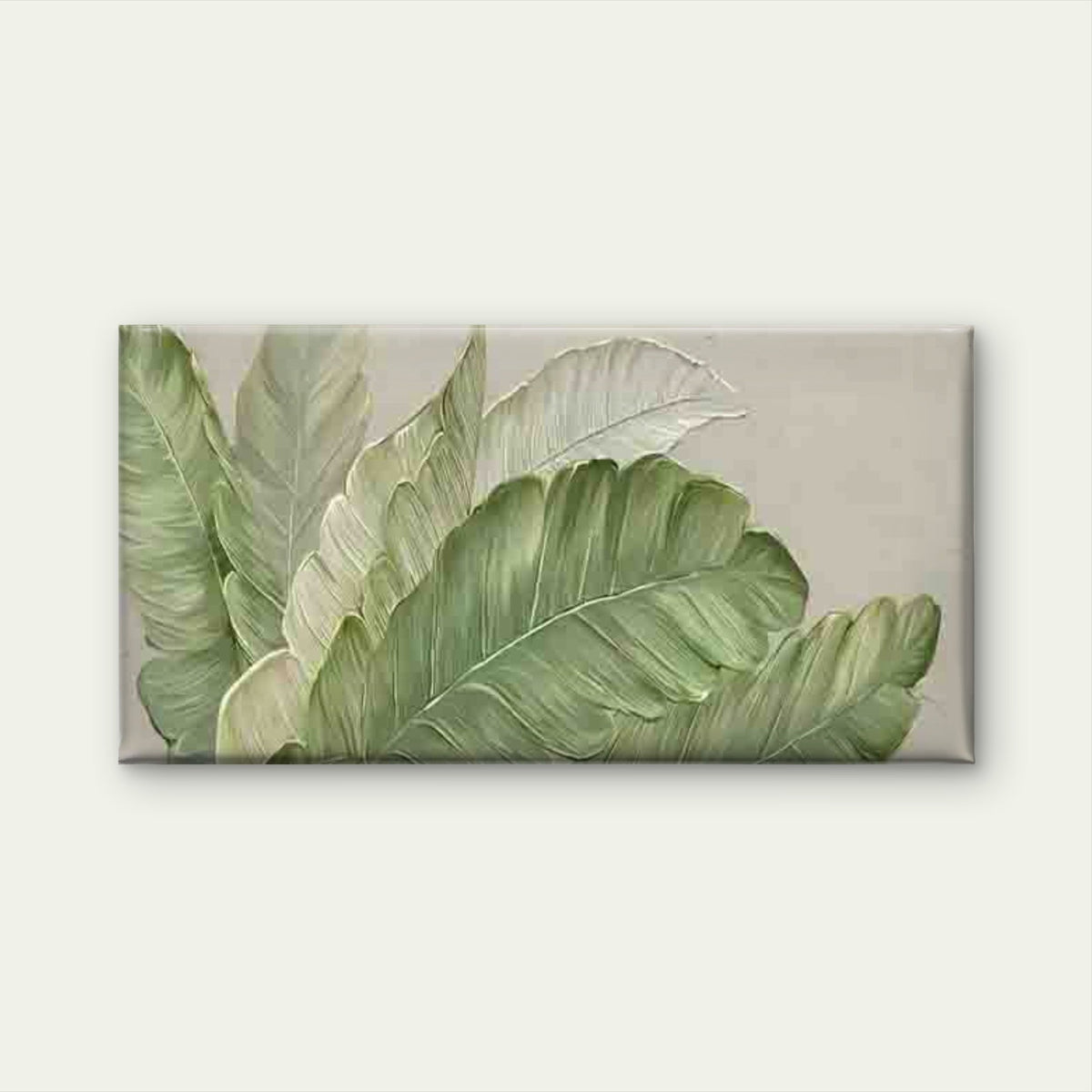 Cream Background with Banana Wall Art Canvas Office Home Room Framed 80x45cm