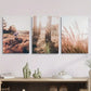 3pcs Blush Toned Botanical & Wildflower Photography Metal Print Ready to Hang Art