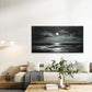 Moonlit Sea with Dark Clouds Wall Art Canvas Office Home Room Framed 120x60cm