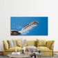 Feather Against Blue Sky Wall Art Canvas Office Home Room Framed 80x45cm