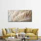 Abstract Beige Feather Wall Art Canvas Office Home Room Framed 120x60cm