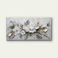 Abstract Design of White Flower Wall Art Canvas Office Home Room Framed 80x45cm