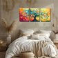 3pcs Vibrant Abstract Tree with Technology & Nature Elements Metal Print Ready to Hang Art
