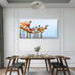 Murano Style Glass Ducks Wall Art Canvas Office Home Room Framed 120x60cm