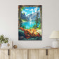 Epic Summer View of Van with Forested Lake and Mountains Print 100% Australian Made 40x60cm Stretched Canvas Ready to Hang