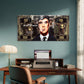 Criminal Money Print Wall Art Canvas Office Home Room Framed 120x60cm