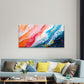Vibrant Ocean Wave Swirl Gold Wall Art Canvas Office Home Room Framed 120x60cm