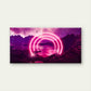 Glowing Rings in Neon Sea Wall Art Canvas Office Home Room Framed 80x45cm