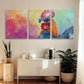 3pcs Watercolor Vibrant Rooster Multicolor Metal Print Ready to Hang Art