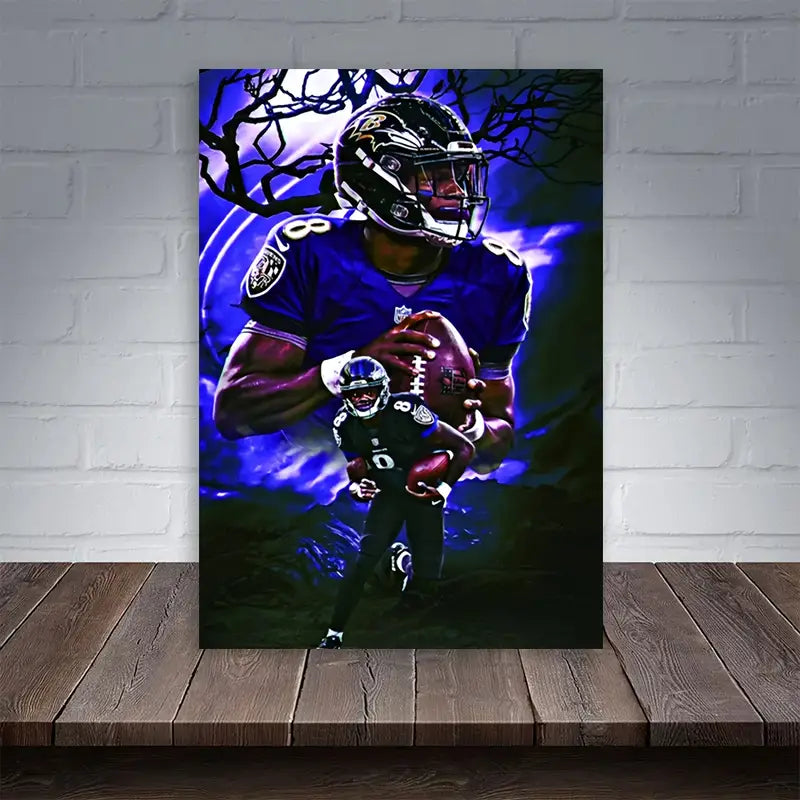 Sports Motif Vibrant Abstract Athlete Canvas Art Print 100% Australian Made 40x60cm Stretched Canvas Ready to Hang