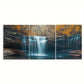 3pcs Waterfalls Crashing Over Rocks Metal Print Ready to Hang Art