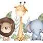 Safari Animal Nursery Baby Wall Art Canvas Office Home Room Framed 120x60cm